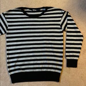 Black and silver striped DKNY sweater